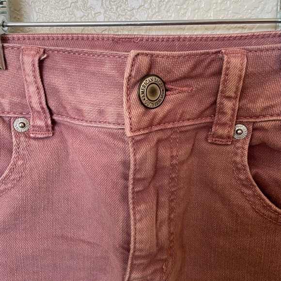 AE Mauve Distressed Shorts - Picture 3 of 7